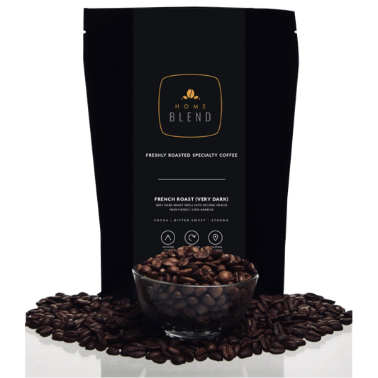 Ground Coffee - French Roast (Very Dark Roast) 100% Arabica - Pack of 250g