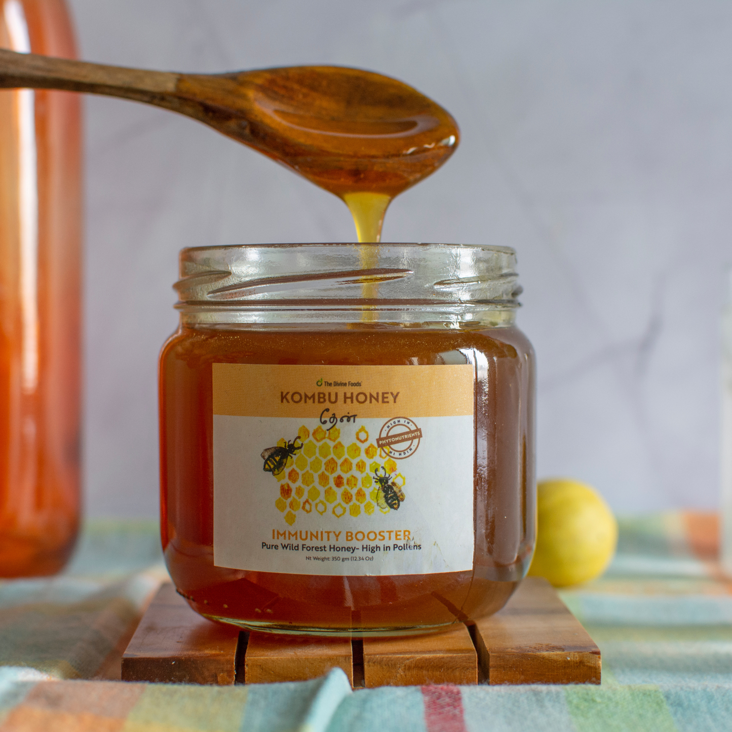Pure Kombu Honey Single Origin (Unprocessed Honey With High High Pollen Content) - 350 gm