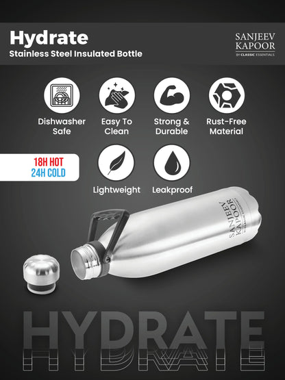 Sanjeev Kapoor by Classic Essentials Hydrate Stainless Steel Insulated Bottle 1800ml