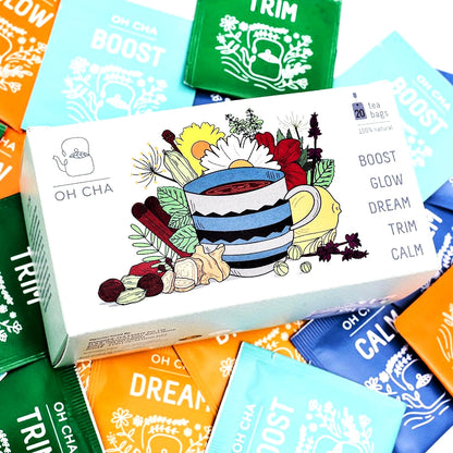 Assorted Teabags box | Wellness Green Teas Sampler Pack