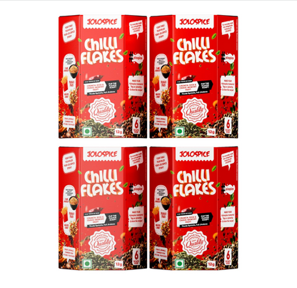 JOLOSPICE Chilli Flakes Seasoning -Pack Of 4(12g Each Pack)