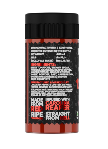 JOLOSAUCE Carolina Reaper Tomato Ketchup - 200ml