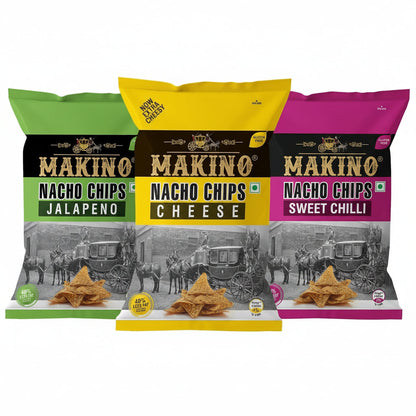 Makino - Nacho Chips Cheese Flavour - Pack of 3(60g Each Pack)