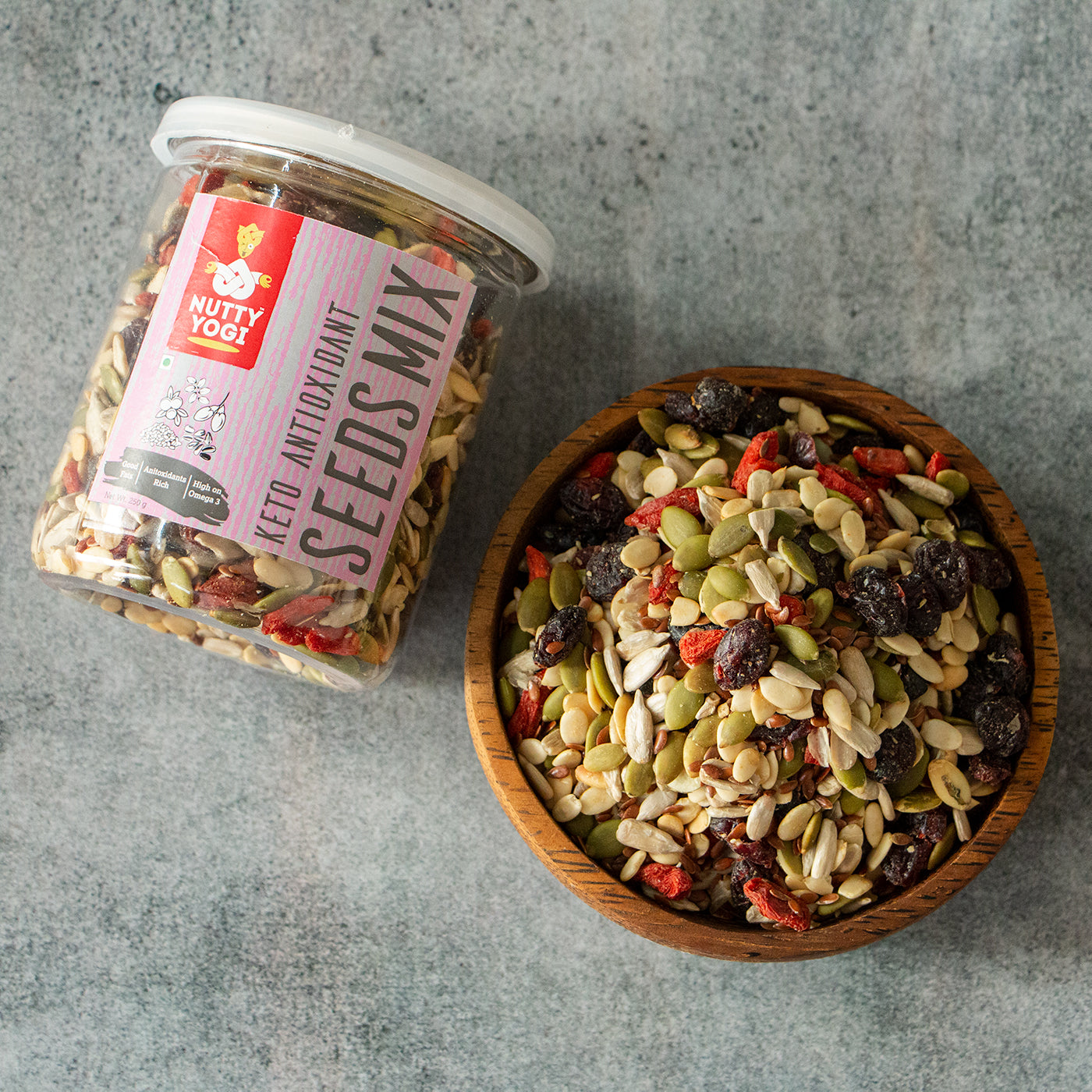Nutty Yogi Keto Antioxidant Super Seeds Mix 250g (Pack of 2)