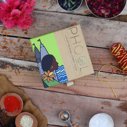 Phool Natural Incense Cones Tulsi Bundle Packs