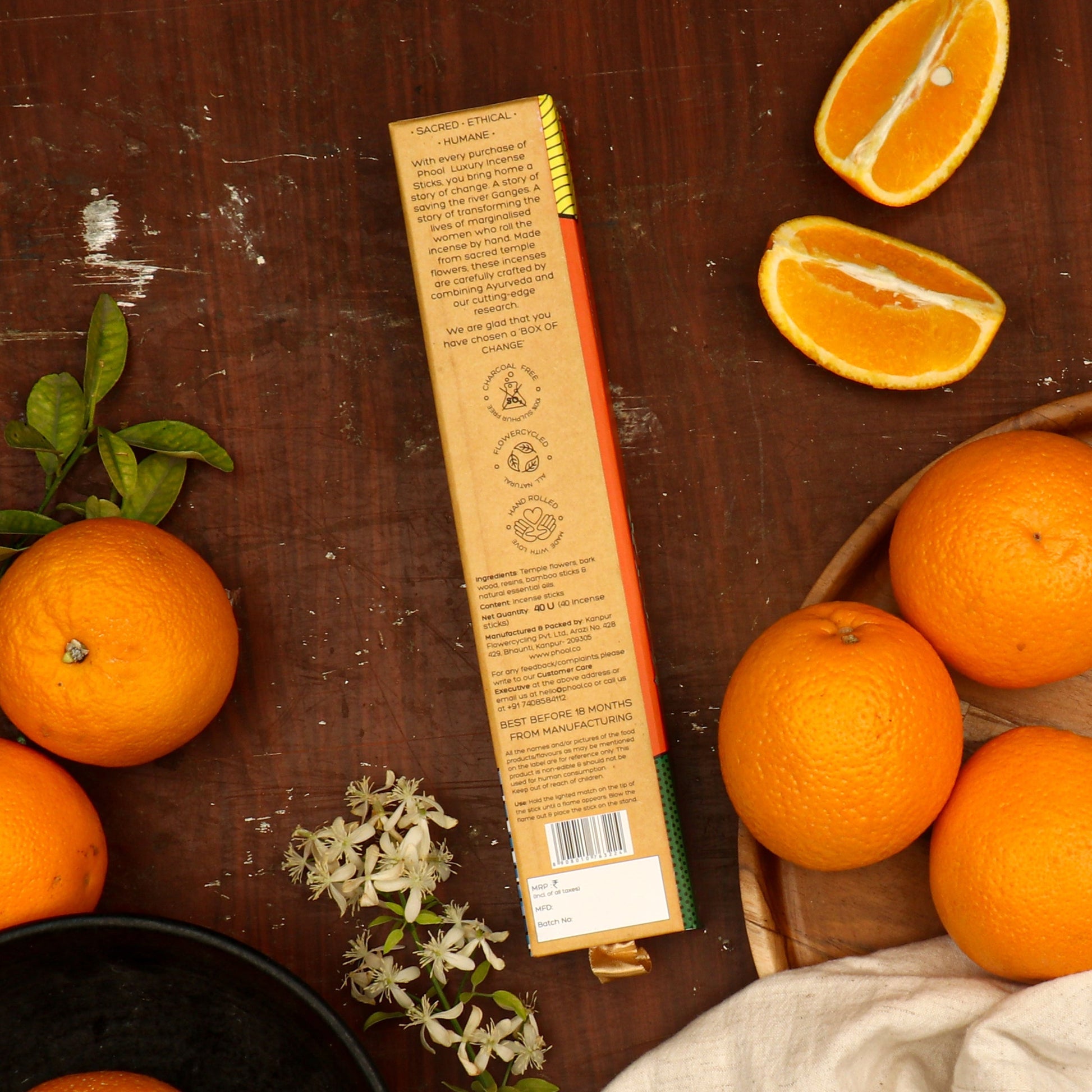Phool Natural Incense Sticks Orange Bundle Packs