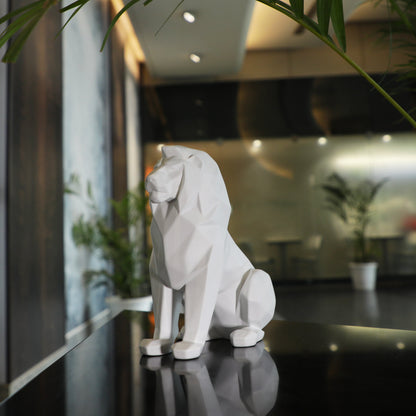 Artarium Stylized Geometric Sitting Lion Figurine Idol