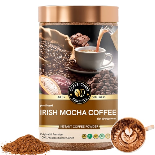 Irish Mocha Instant Coffee -Arabica Freeze Dried Coffee for Instant Hot & Cold Coffee
