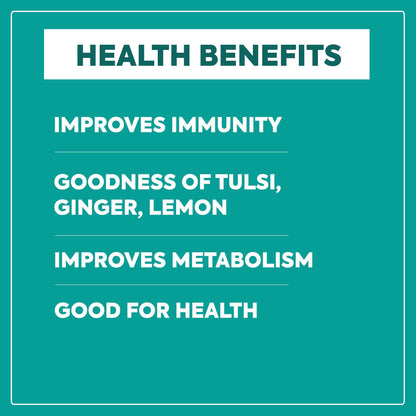 Nutty Yogi Immunity Tea | Herbal Green Tea with Tulsi, Lemon, Cinnamon & Ginger I Ayurvedic Blend I 50g