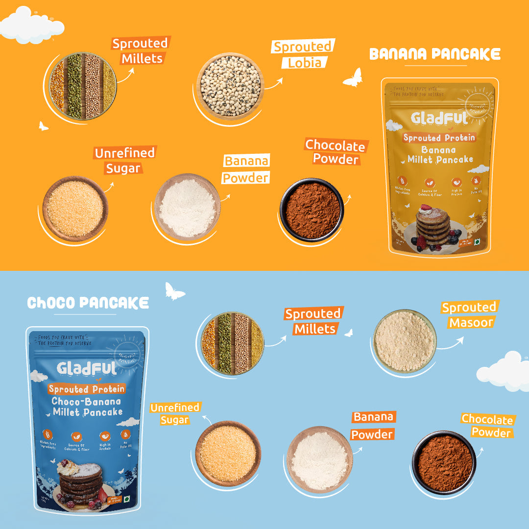 Banana Pancake & Choco Banana Pancake - Pack Of 2*150gms