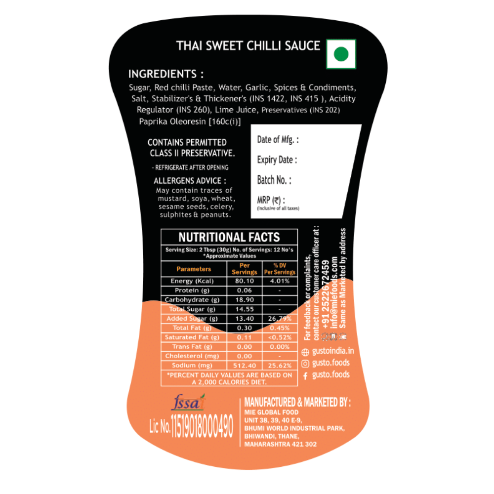Thai Sweet Chilli Sauce