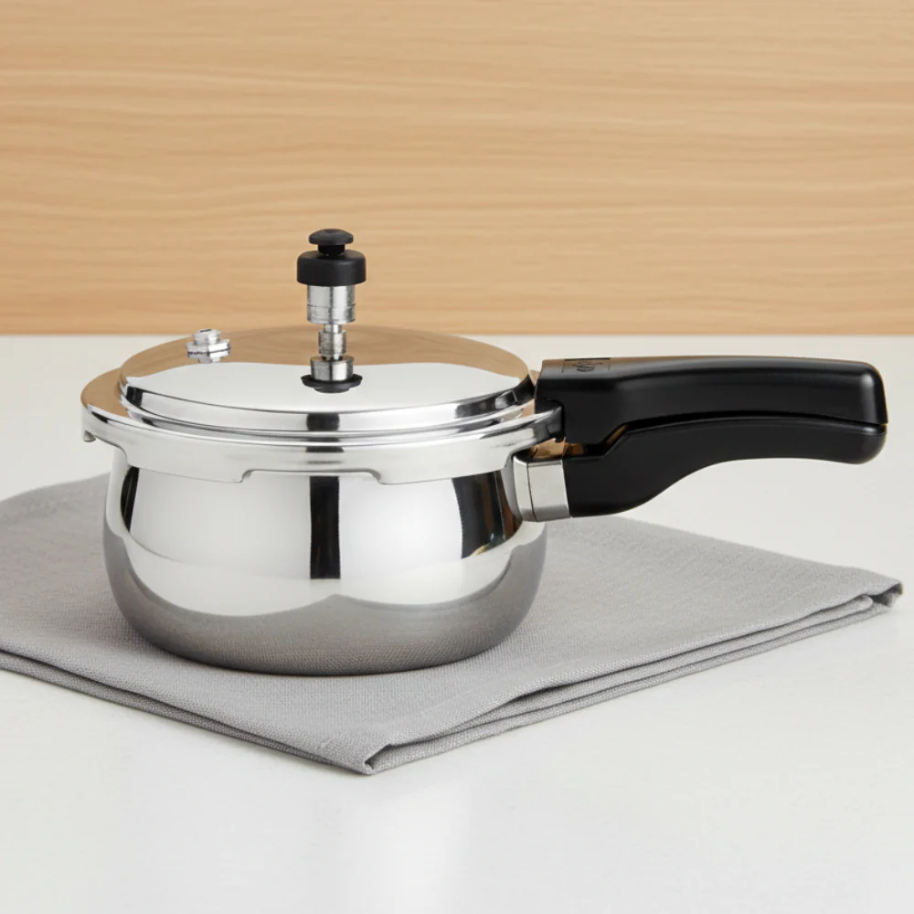 Vinod Doniv Titanium Triply Stainless Steel Pressure Cooker 3L Induction Gas