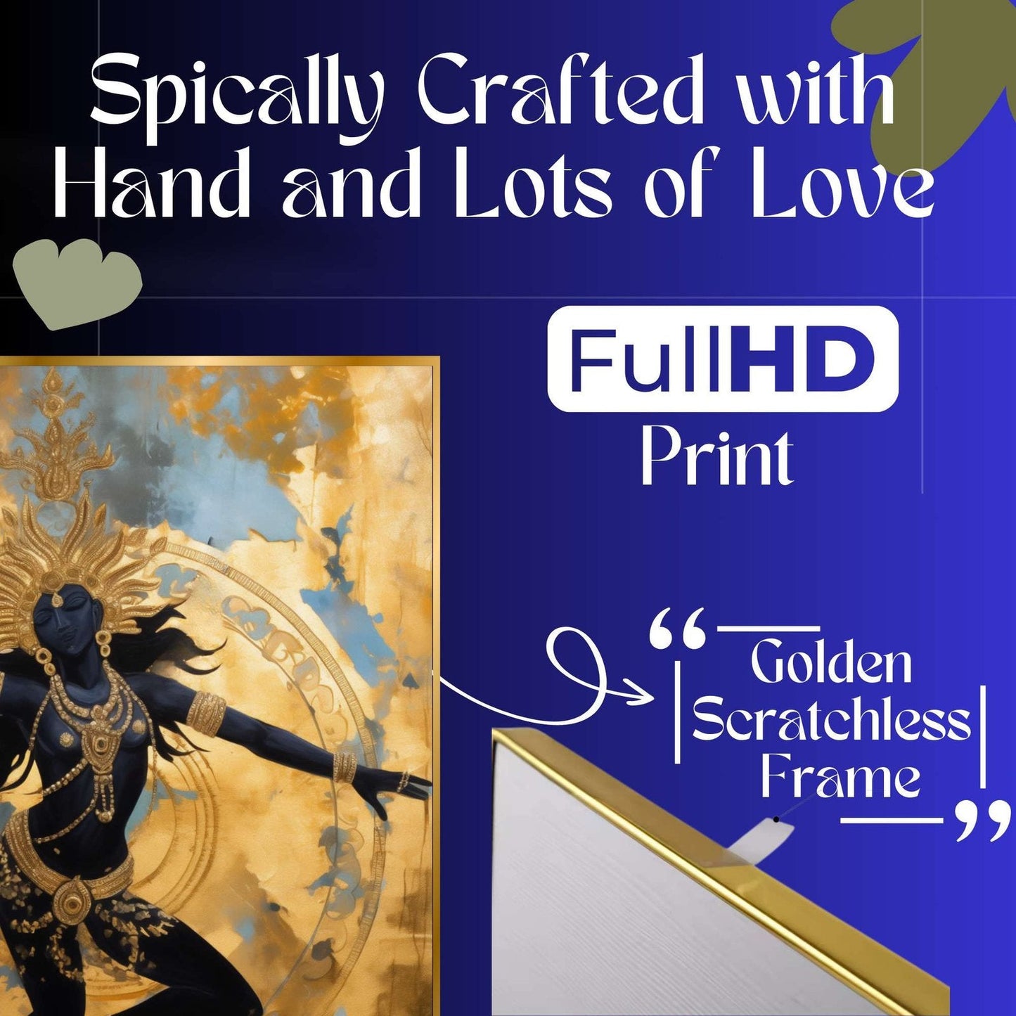 Set of Three Wall Paintings for Wall Dacoration Golden Framed Wall Paintings for Living Room & Bedroom Wall Art for Home Decoration & Office Wall Décor (18×12 inch CH-GD3-10)