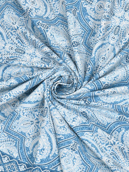100% Pure Cotton Traditional Printed Bedsheet for Double Bed King Size Bedsheet with 2 Pillow Covers