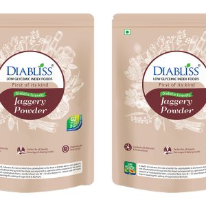 DiaBliss Diabetic Friendly Low Glycemic Index (GI) 500g Pouch – Pack of 2 Powder Jaggery