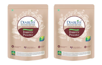 DiaBliss Diabetic Friendly Low Glycemic Index (GI) 500g Pouch – Pack of 2 Powder Jaggery