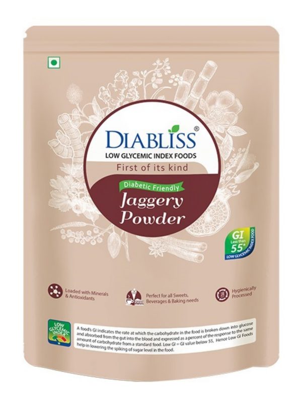 DiaBliss Diabetic Friendly Low Glycemic Index (GI) 500g Pouch Powder Jaggery