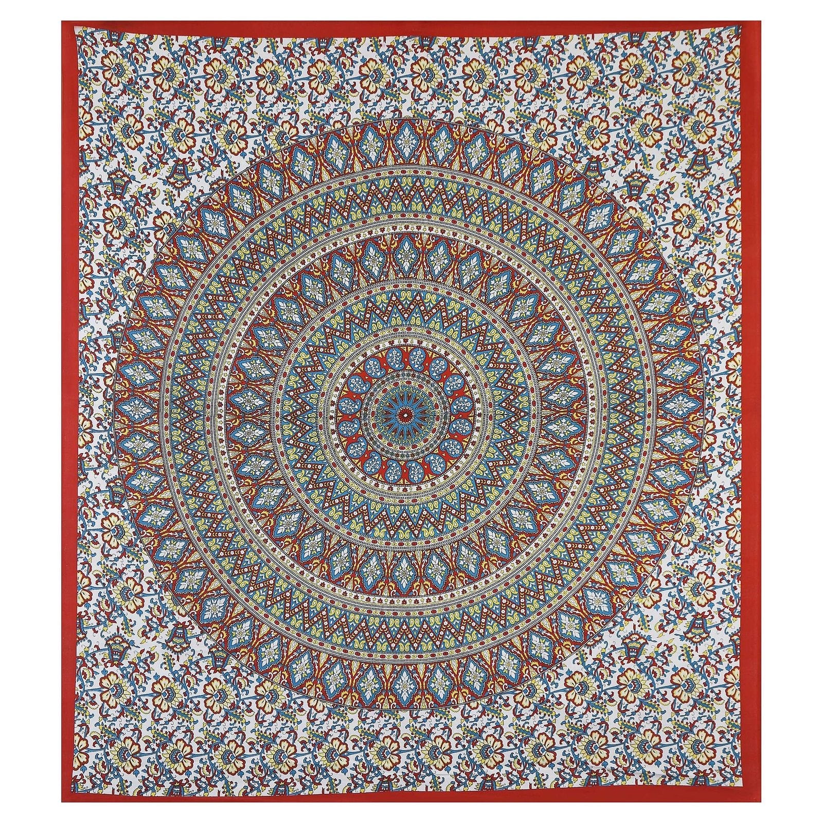 100% Pure Cotton Traditional Printed Bedsheet for Double Bed King Size Bedsheet with 2 Pillow Covers