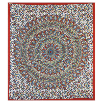 100% Pure Cotton Traditional Printed Bedsheet for Double Bed King Size Bedsheet with 2 Pillow Covers