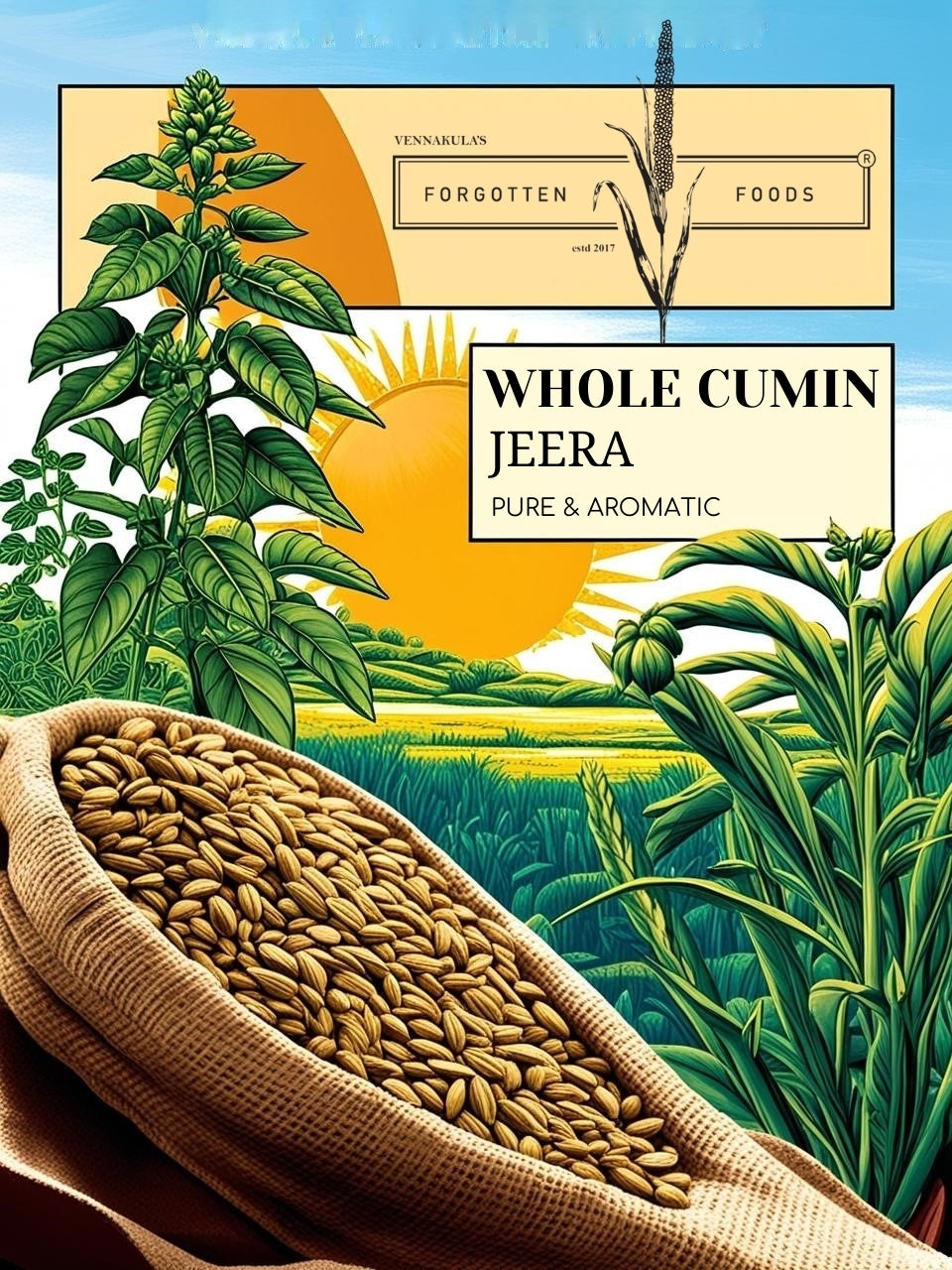 Whole Cumin Seeds (Jeera) – Aromatic and Flavorful Spice, 100% Natural & Premium, 500g