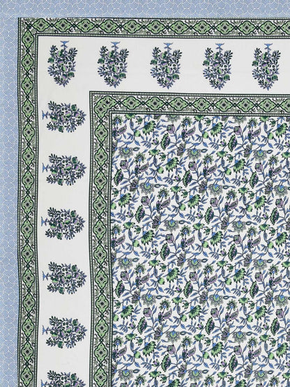 100% Pure Cotton Traditional Printed Bedsheet for Double Bed King Size Bedsheet with 2 Pillow Covers