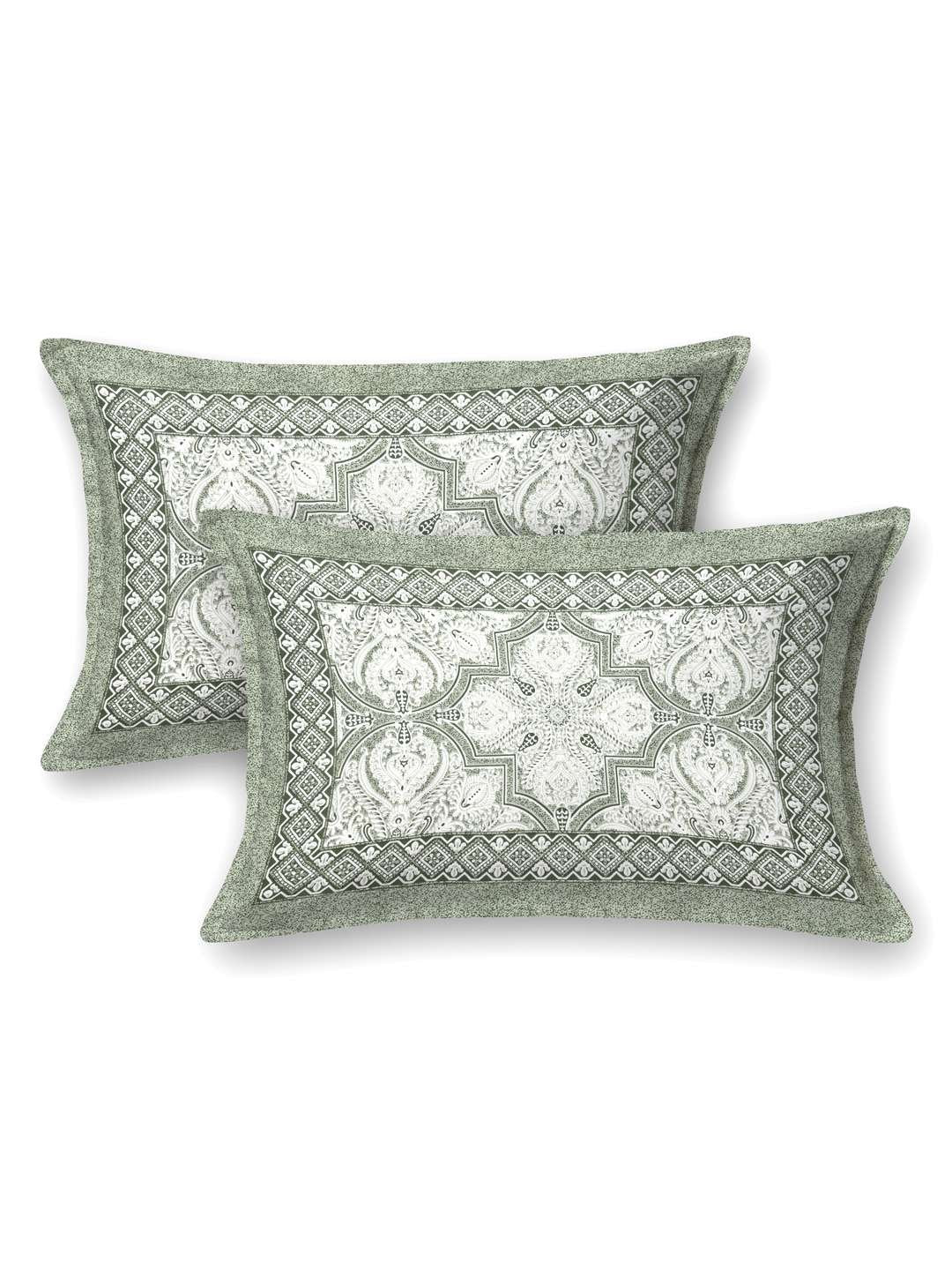 100% Pure Cotton Traditional Printed Bedsheet for Double Bed King Size Bedsheet with 2 Pillow Covers