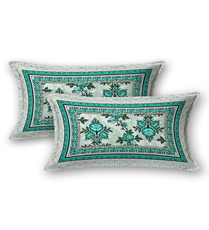 100% Pure Cotton Traditional Printed Bedsheet for Double Bed King Size Bedsheet with 2 Pillow Covers