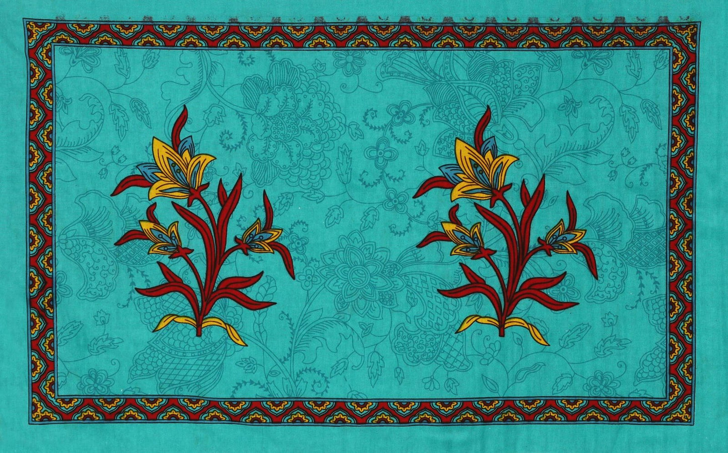 100% Pure Cotton Traditional Printed Bedsheet for Double Bed King Size Bedsheet with 2 Pillow Covers