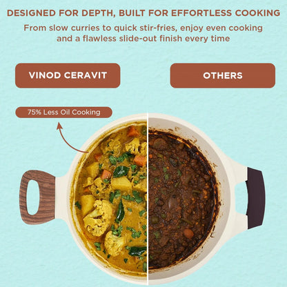 Vinod CeraVit Deep Kadai CeraGreen Ceramic Non-Stick Induction Friendly