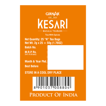 Girnar Black Tea Bags - Kesari Masala