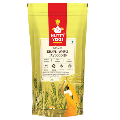 Nutty Yogi Organic Jave godhi - Farro Long Wheat Atta / Khapli Wheat