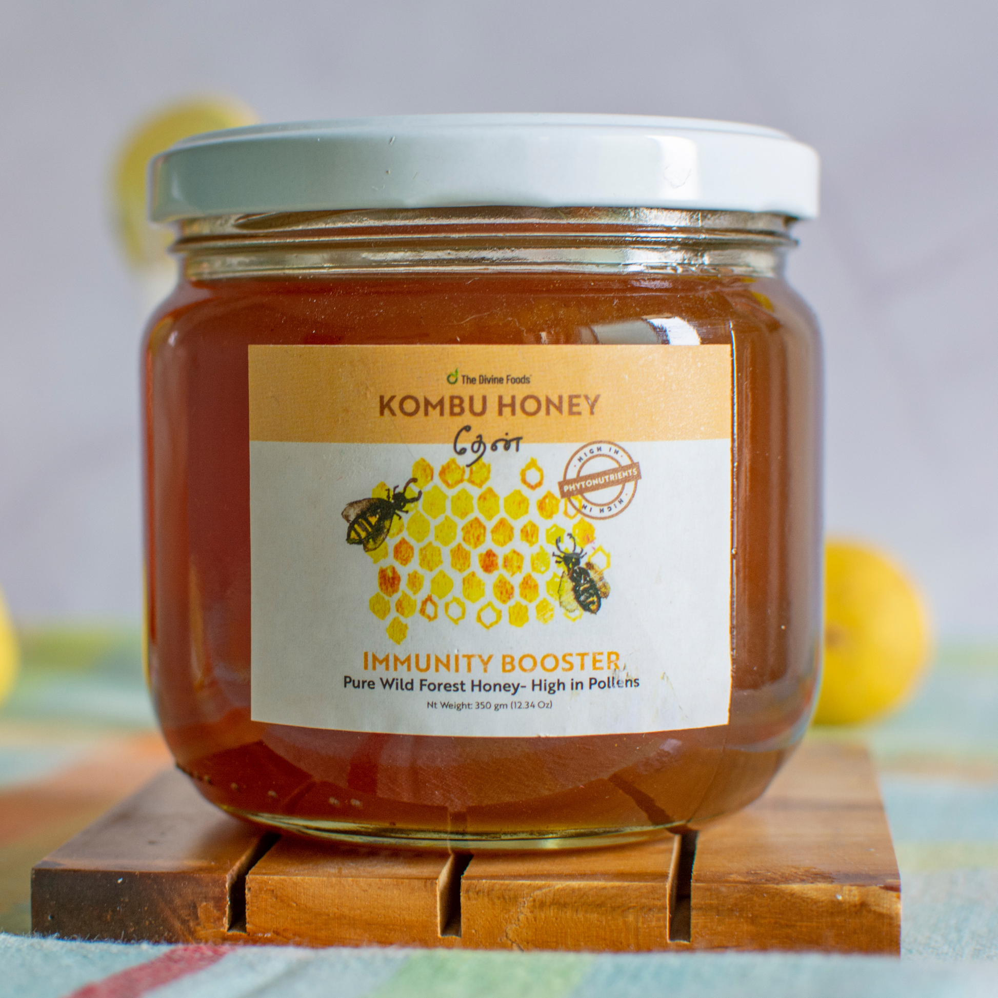 Pure Kombu Honey Single Origin (Unprocessed Honey With High High Pollen Content) - 350 gm