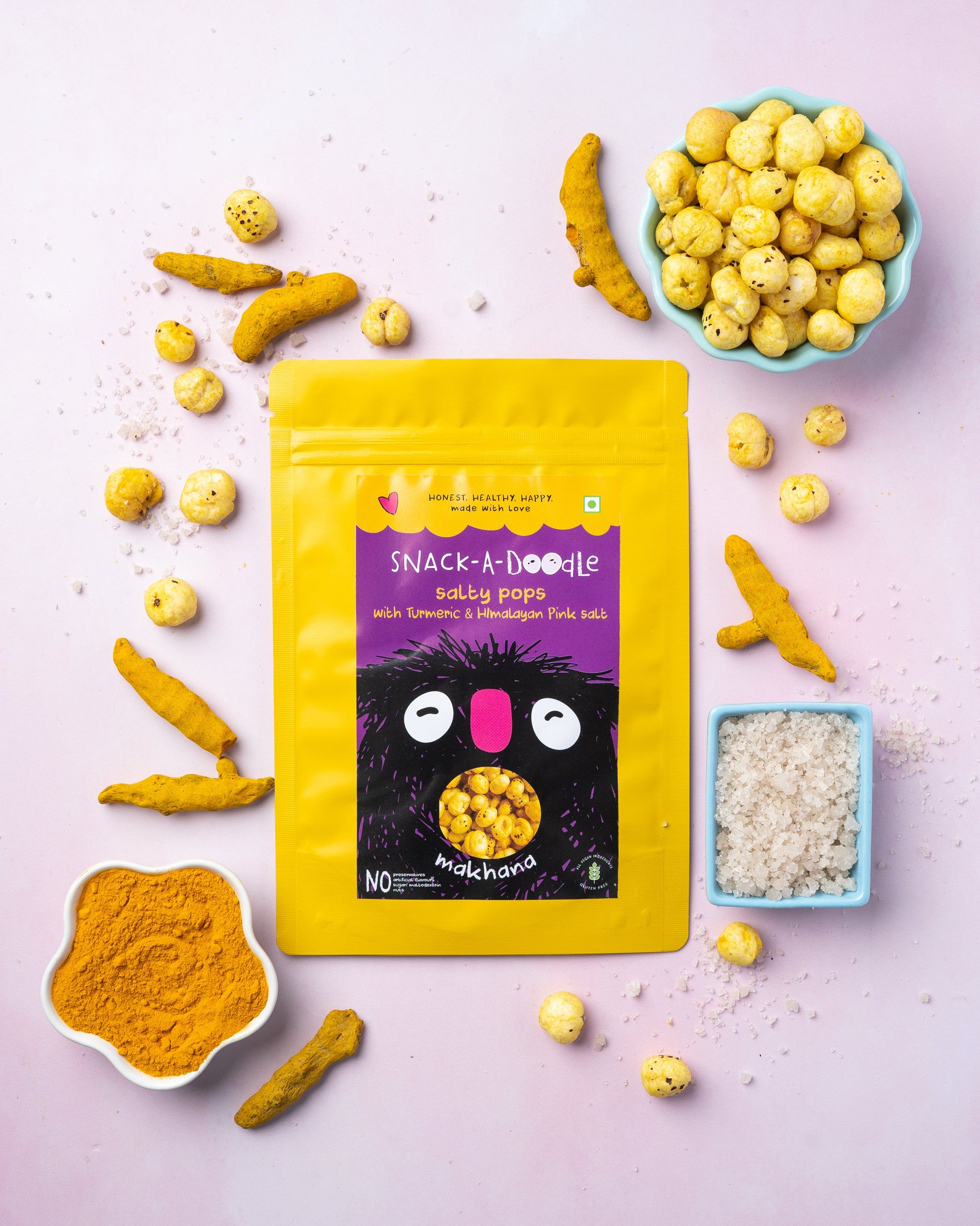 Salt & Turmeric Makhana Pops - Pack of 2