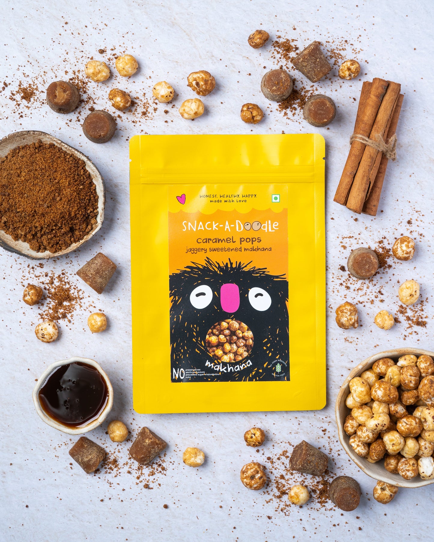 Jaggery Caramel Makhana Pops - Pack of 2