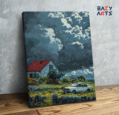 Stormy Cottage Paint by Numbers Kit