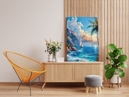 Sailing Serenity: Ocean View Paint by Numbers Kit