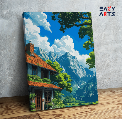 Mountain Cottage Retreat Paint by Numbers Kit