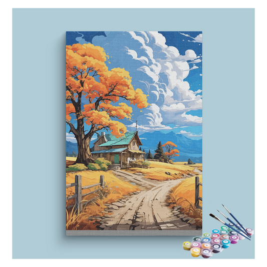 Autumn Farmhouse Retreat Paint by Numbers Kit