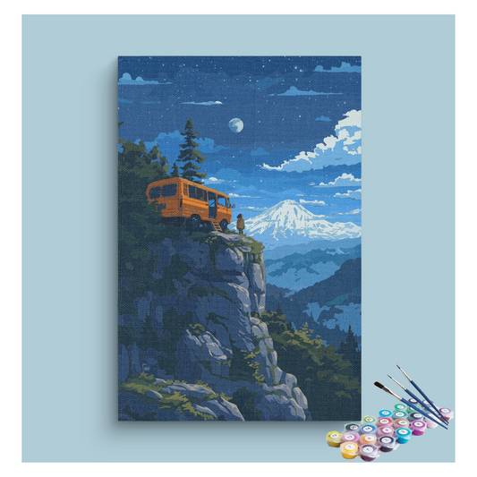 Mountain Adventure Under the Stars Paint by Numbers Kit