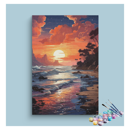 Sunset Paradise Paint by Numbers Kit
