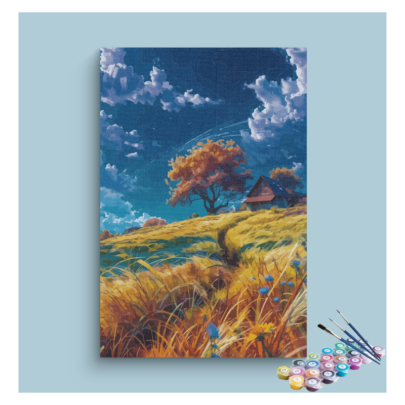 Golden Meadow Serenity Paint by Numbers Kit