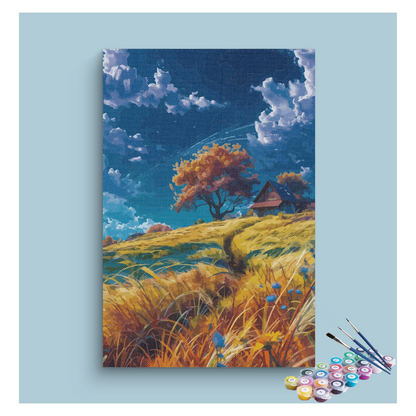 Golden Meadow Serenity Paint by Numbers Kit