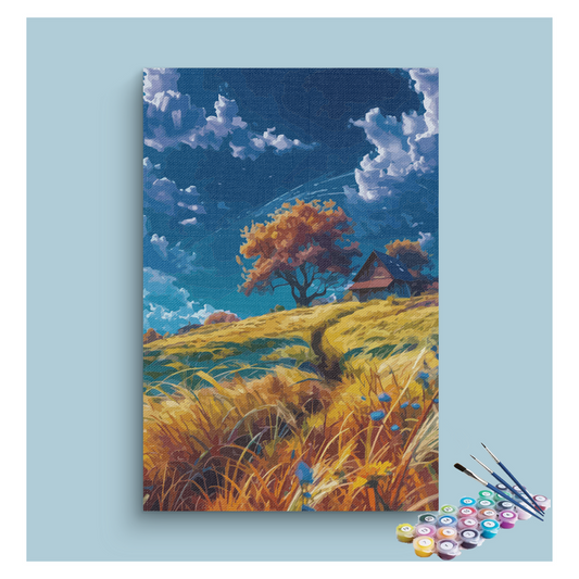 Golden Meadow Serenity Paint by Numbers Kit