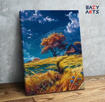 Golden Meadow Serenity Paint by Numbers Kit