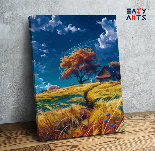 Golden Meadow Serenity Paint by Numbers Kit