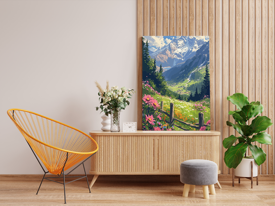 Alpine Meadow Blossoms Paint by Numbers Kit