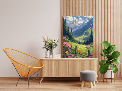 Alpine Meadow Blossoms Paint by Numbers Kit