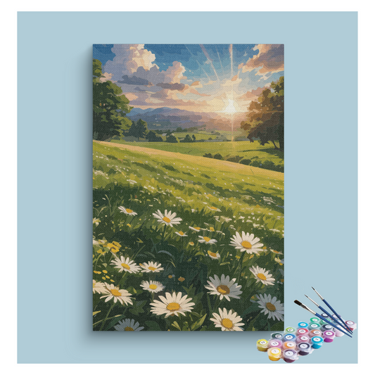 Sunset Daisy Meadow Paint by Numbers Kit