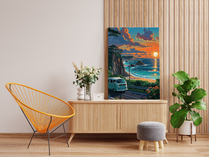 Coastal Sunset Road Trip Paint by Numbers Kit