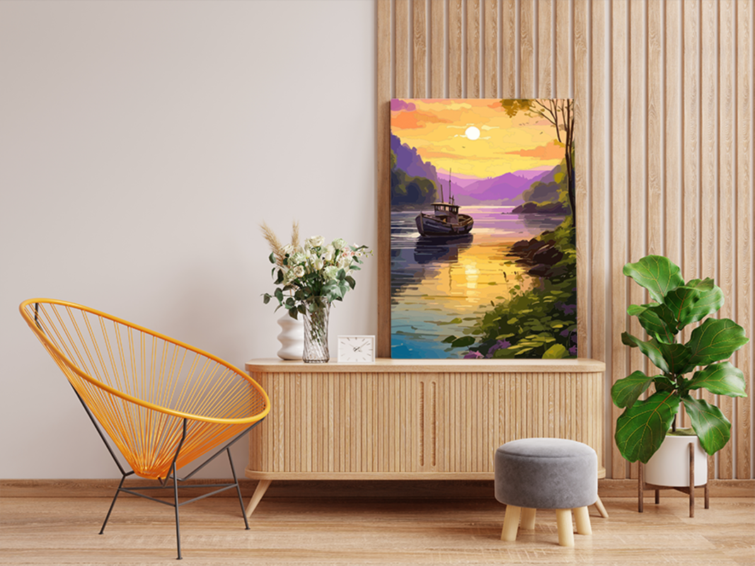 Sunset River Serenity Paint by Numbers Kit